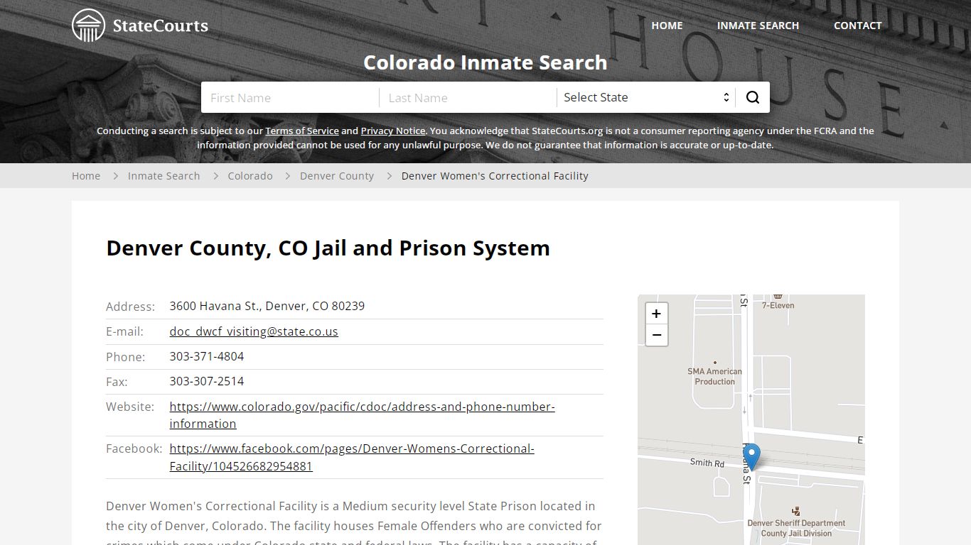 Denver Women's Correctional Facility Inmate Records Search, Colorado ...