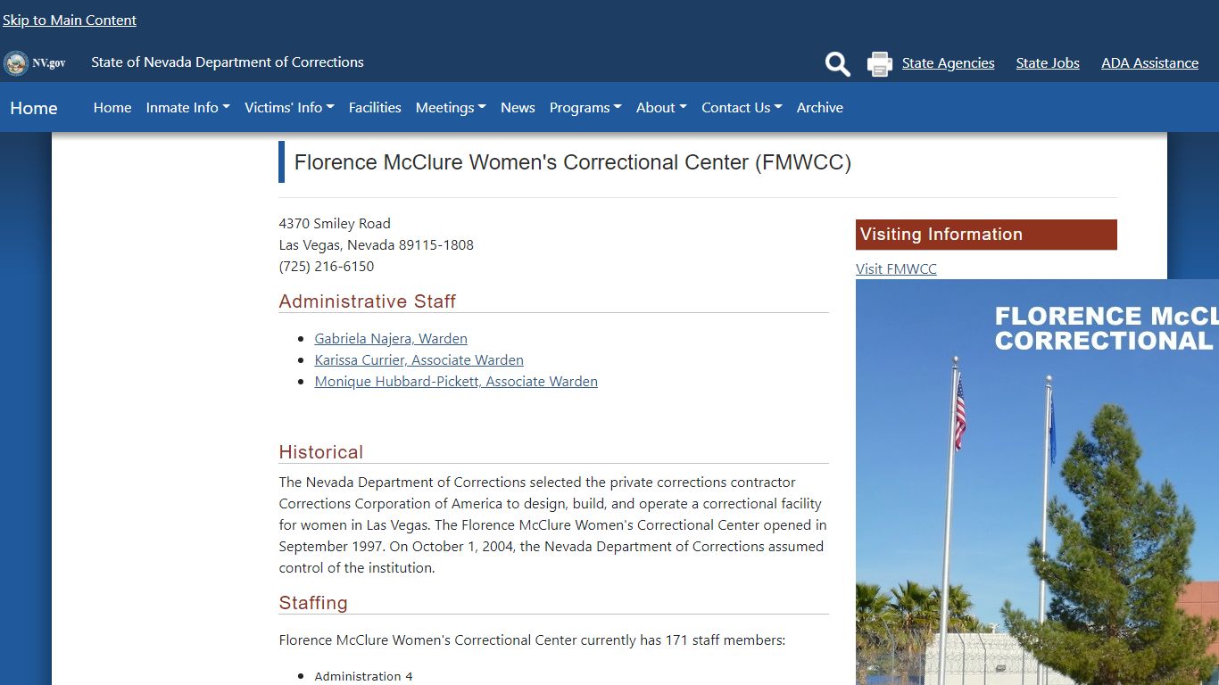 Florence McClure Women's Correctional Center (FMWCC)